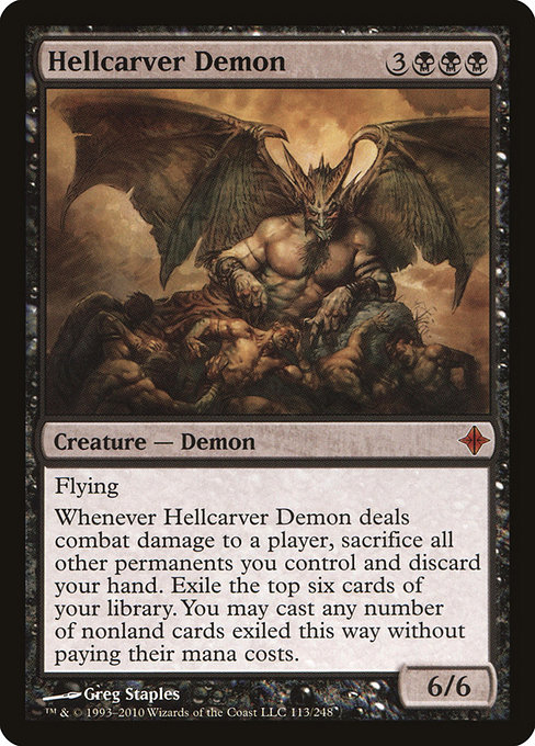 Magic the Gathering Card - Hellcarver Demon - MTG Circle