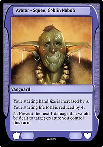 Magic the Gathering Card - Squee, Goblin Nabob Avatar - MTG Circle
