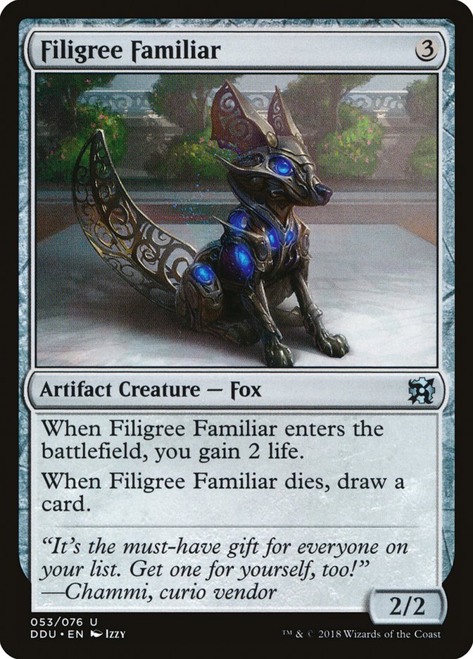 Magic the Gathering Card - Filigree Familiar - MTG Circle