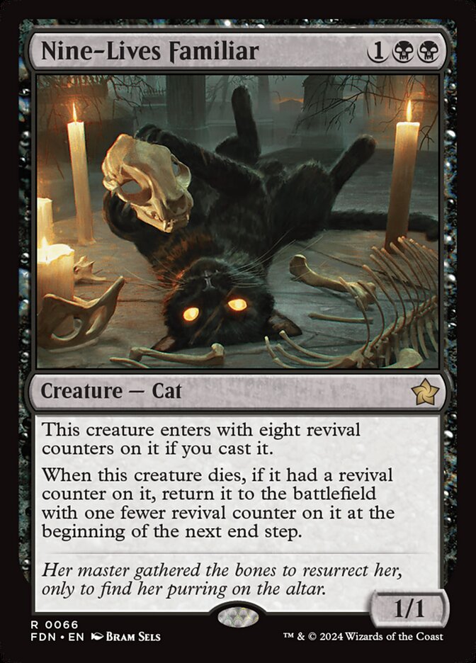 Magic the Gathering Card - Nine-Lives Familiar - MTG Circle