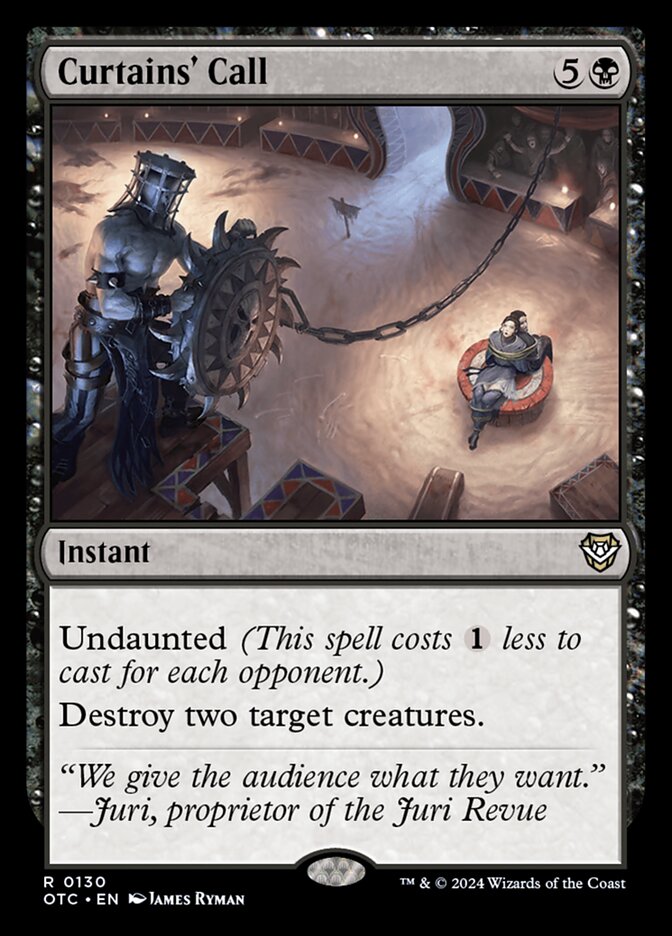 Magic the Gathering Card - Curtains' Call - MTG Circle