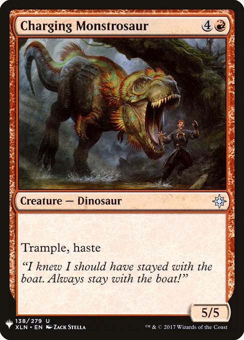 Magic the Gathering Card - Charging Monstrosaur - MTG Circle