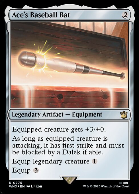 Magic the Gathering Card - Ace's Baseball Bat - MTG Circle