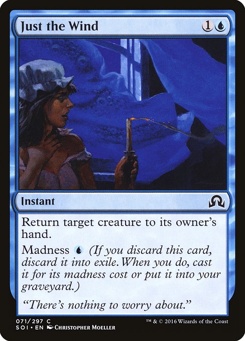 Magic the Gathering Card - Just the Wind - MTG Circle