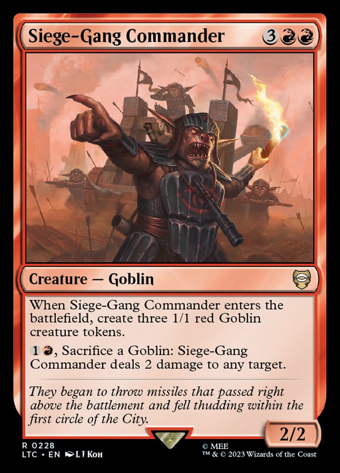 Magic the Gathering Card - Siege-Gang Commander - MTG Circle