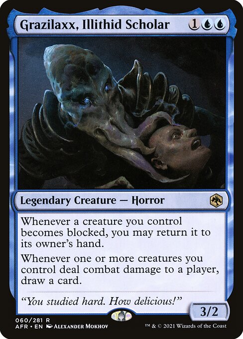 Magic the Gathering Card - Grazilaxx, Illithid Scholar - MTG Circle