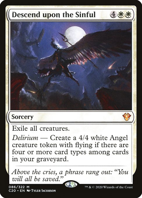 Magic the Gathering Card - Descend upon the Sinful - MTG Circle