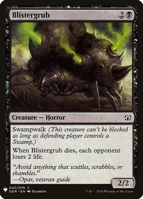 Magic the Gathering Card - Blistergrub - MTG Circle