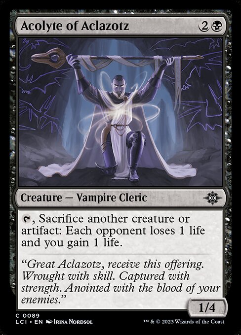 Magic the Gathering Card - Acolyte of Aclazotz - MTG Circle