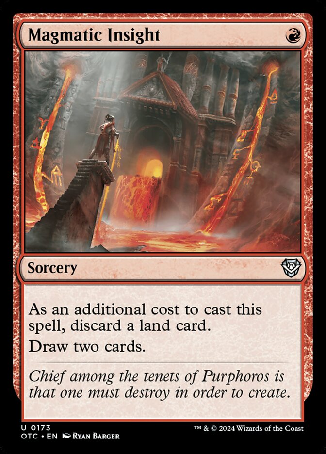 Magic the Gathering Card - Magmatic Insight - MTG Circle