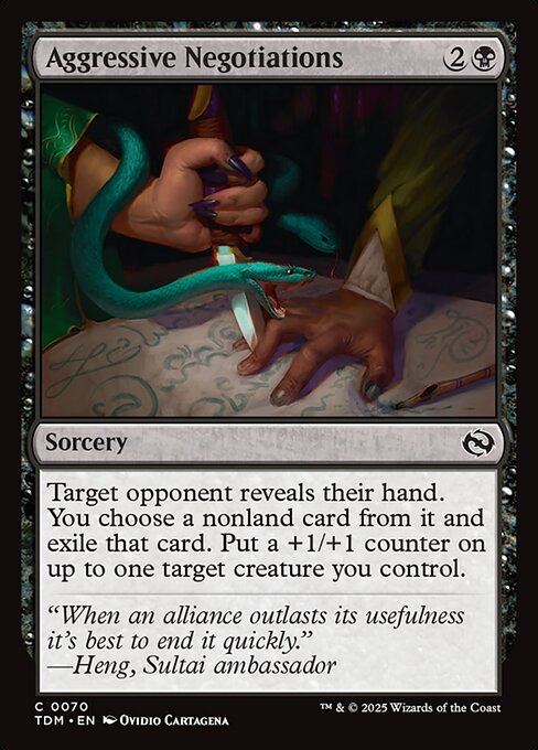 Magic the Gathering Card - Aggressive Negotiations - MTG Circle