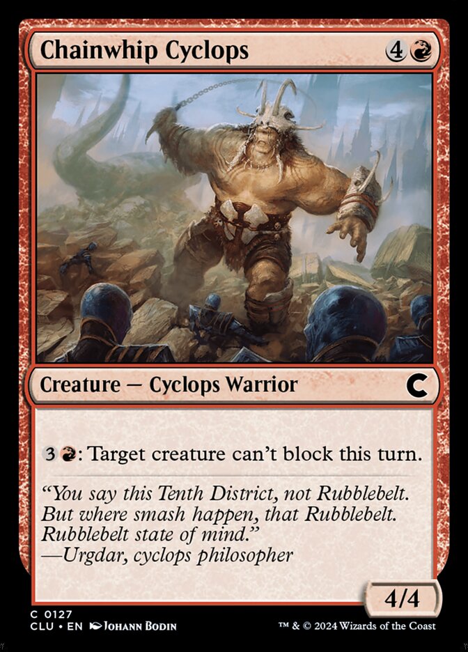 Magic the Gathering Card - Chainwhip Cyclops - MTG Circle