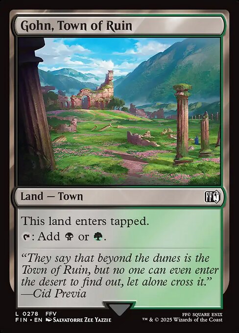 Magic the Gathering Card - Gohn, Town of Ruin - MTG Circle