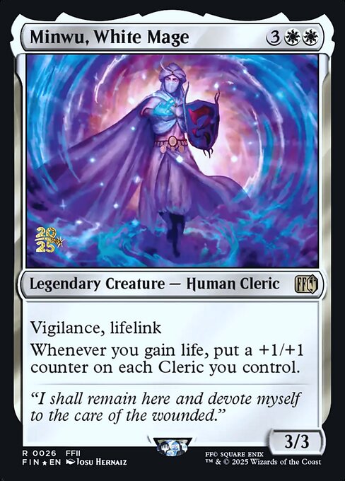 Magic the Gathering Card - Minwu, White Mage - MTG Circle