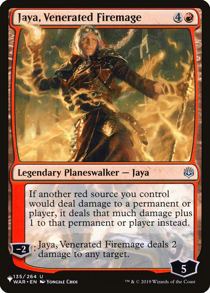 Magic the Gathering Card - Jaya, Venerated Firemage - MTG Circle