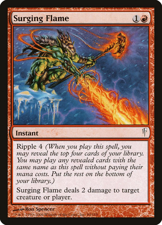 Magic the Gathering Card - Surging Flame - MTG Circle