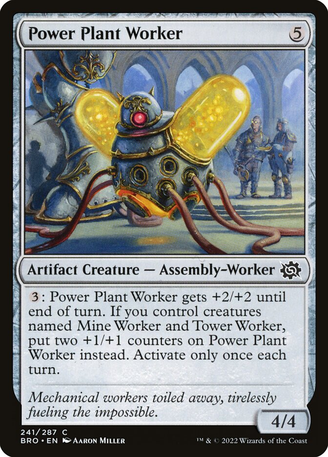 Magic the Gathering Card - Power Plant Worker - MTG Circle