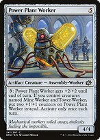 Magic the Gathering Card - Power Plant Worker - MTG Circle