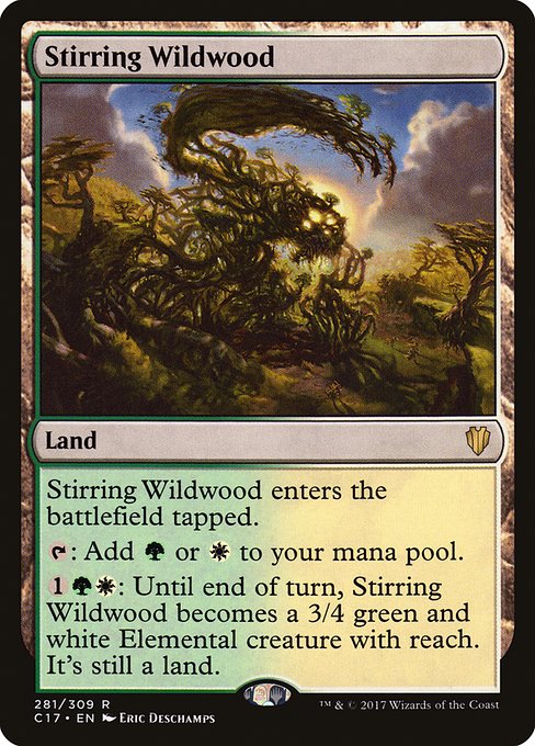 Magic the Gathering Card - Stirring Wildwood - MTG Circle
