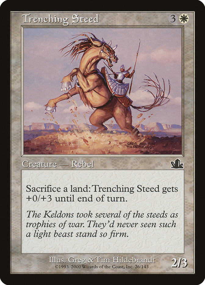 Magic the Gathering Card - Trenching Steed - MTG Circle