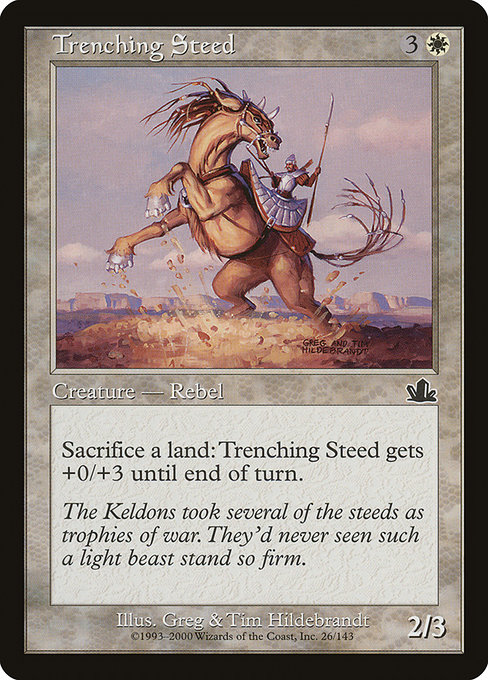 Magic the Gathering Card - Trenching Steed - MTG Circle