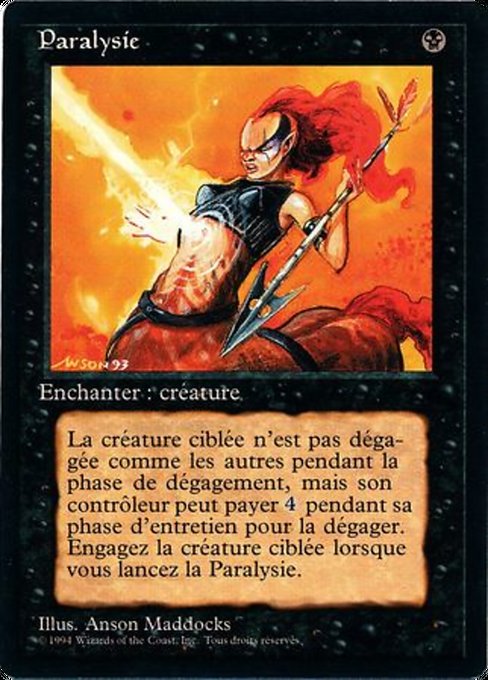 Magic the Gathering Card - Paralyze - MTG Circle
