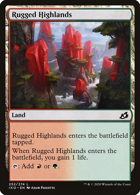 Magic the Gathering Card - Rugged Highlands - MTG Circle