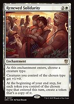 Magic the Gathering Card - Renewed Solidarity - MTG Circle