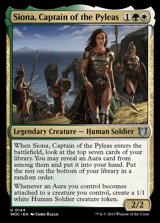 Magic the Gathering Card - Siona, Captain of the Pyleas - MTG Circle