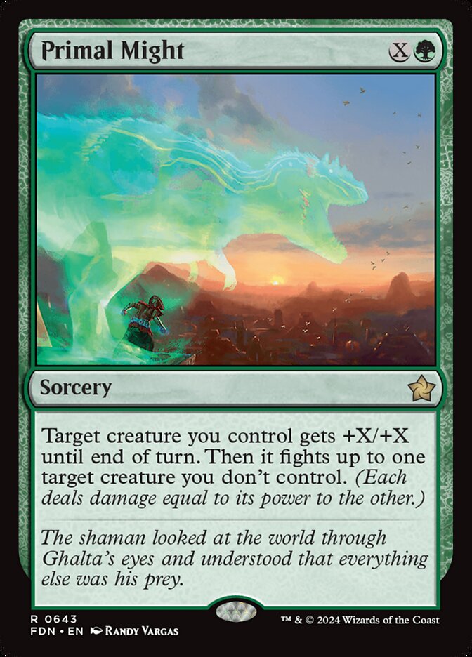 Magic the Gathering Card - Primal Might - MTG Circle