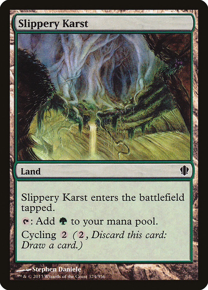 Magic the Gathering Card - Slippery Karst - MTG Circle
