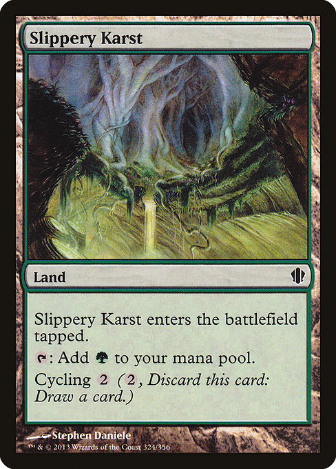 Magic the Gathering Card - Slippery Karst - MTG Circle