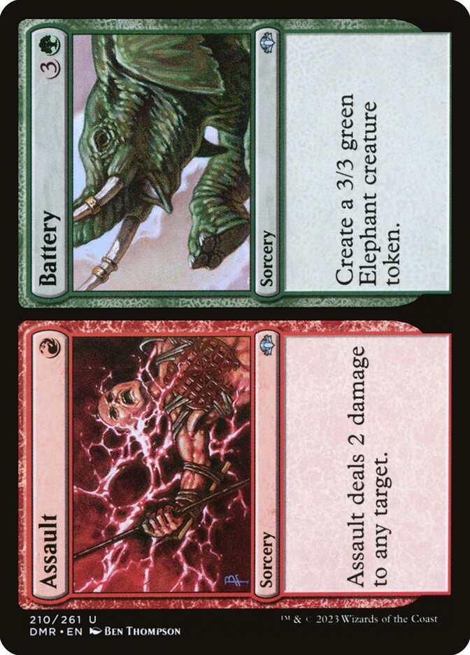 Magic the Gathering Card - Assault // Battery - MTG Circle