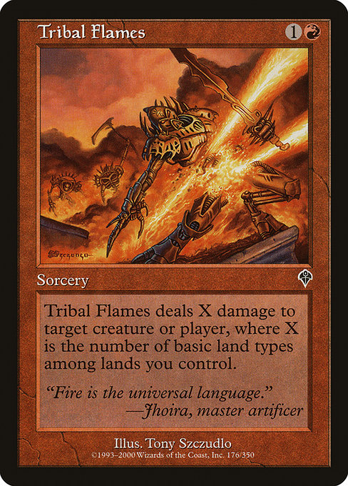 Magic the Gathering Card - Tribal Flames - MTG Circle