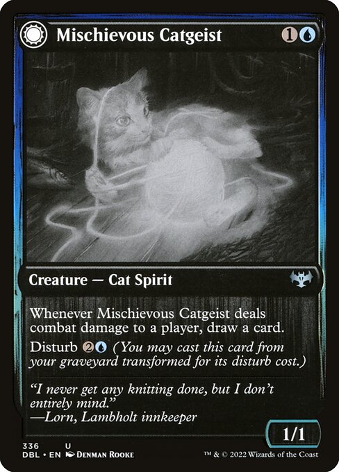 Magic the Gathering Card - Mischievous Catgeist - MTG Circle