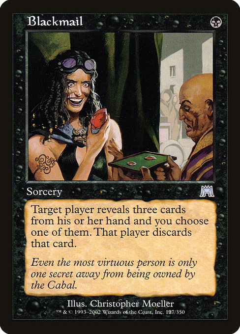 Magic the Gathering Card - Blackmail - MTG Circle