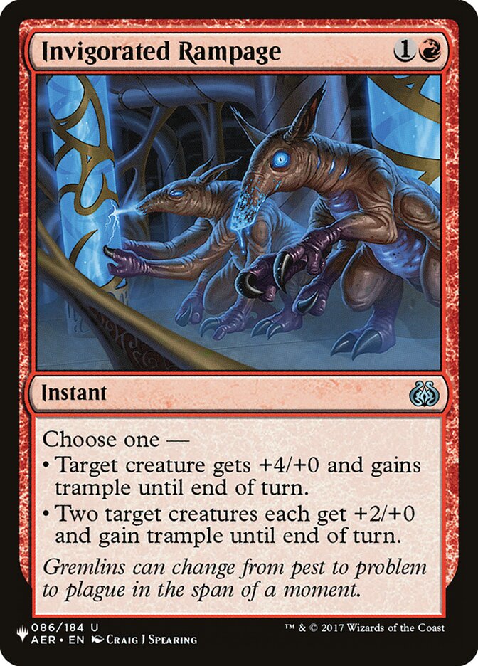 Magic the Gathering Card - Invigorated Rampage - MTG Circle