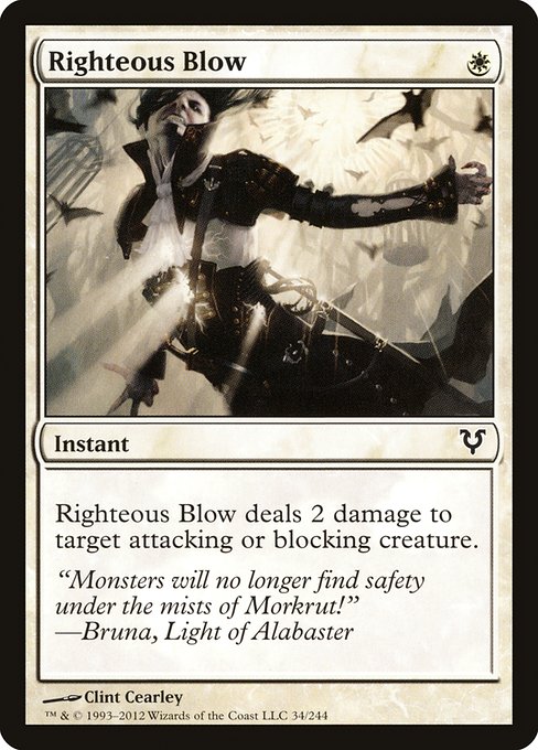 Magic the Gathering Card - Righteous Blow - MTG Circle