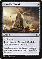 Magic the Gathering Card - Unstable Obelisk - MTG Circle