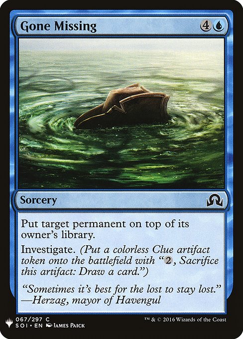 Magic the Gathering Card - Gone Missing - MTG Circle