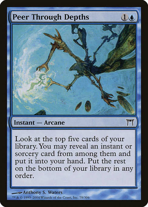 Magic the Gathering Card - Peer Through Depths - MTG Circle