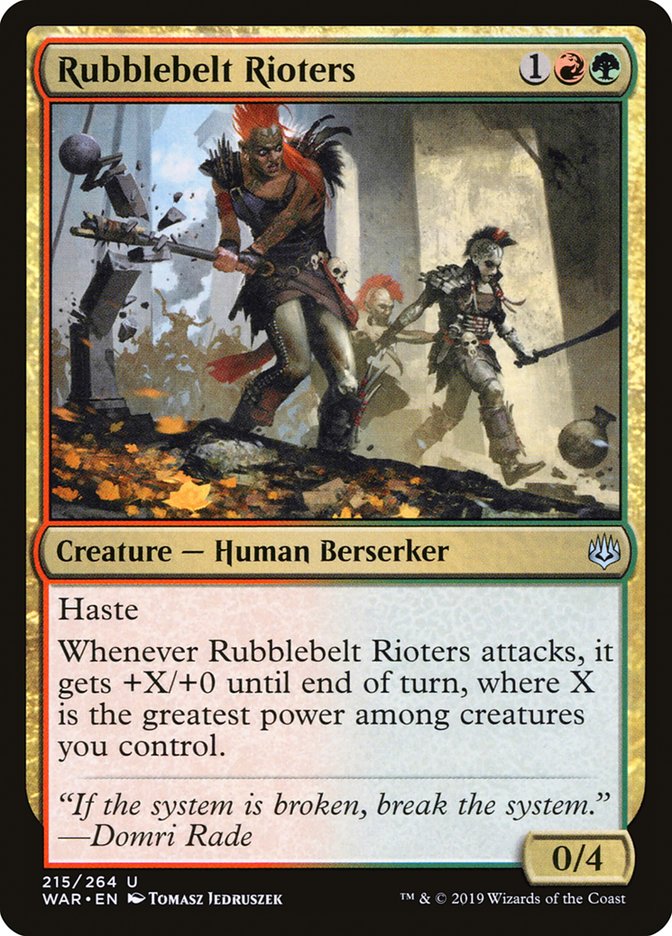 Magic the Gathering Card - Rubblebelt Rioters - MTG Circle