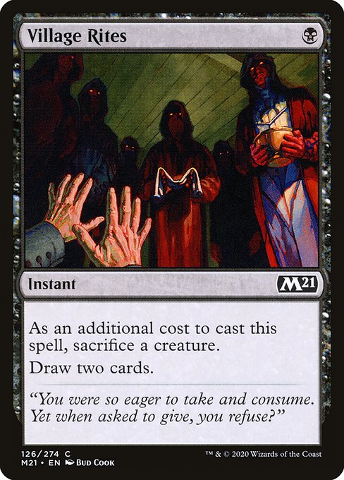 Magic the Gathering Card - Village Rites - MTG Circle
