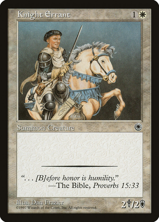 Magic the Gathering Card - Knight Errant - MTG Circle