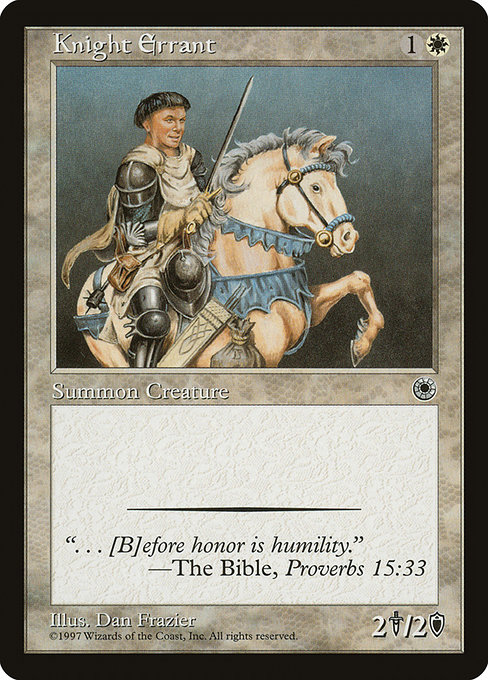 Magic the Gathering Card - Knight Errant - MTG Circle