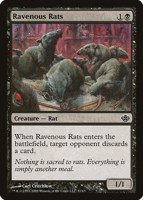 Magic the Gathering Card - Ravenous Rats - MTG Circle