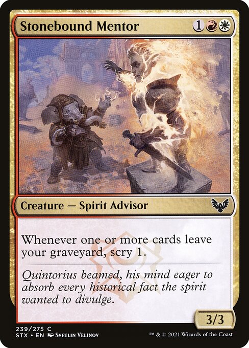 Magic the Gathering Card - Stonebound Mentor - MTG Circle