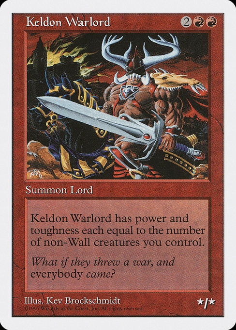 Magic the Gathering Card - Keldon Warlord - MTG Circle