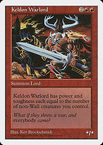 Magic the Gathering Card - Keldon Warlord - MTG Circle
