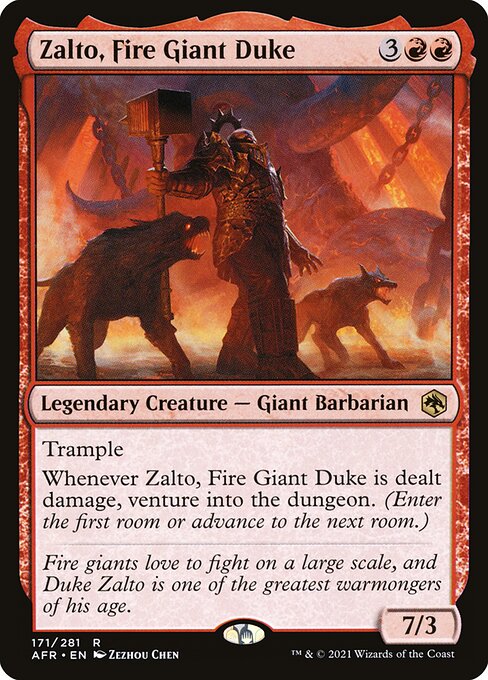 Magic the Gathering Card - Zalto, Fire Giant Duke - MTG Circle